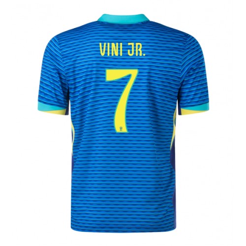 Echipament fotbal Brazilia Vinicius Junior #7 Tricou Deplasare Copa America 2024 maneca scurta Echipament fotbal Brazilia Vinicius Junior #7 Tricou Deplasare Copa America 2024 maneca scurta